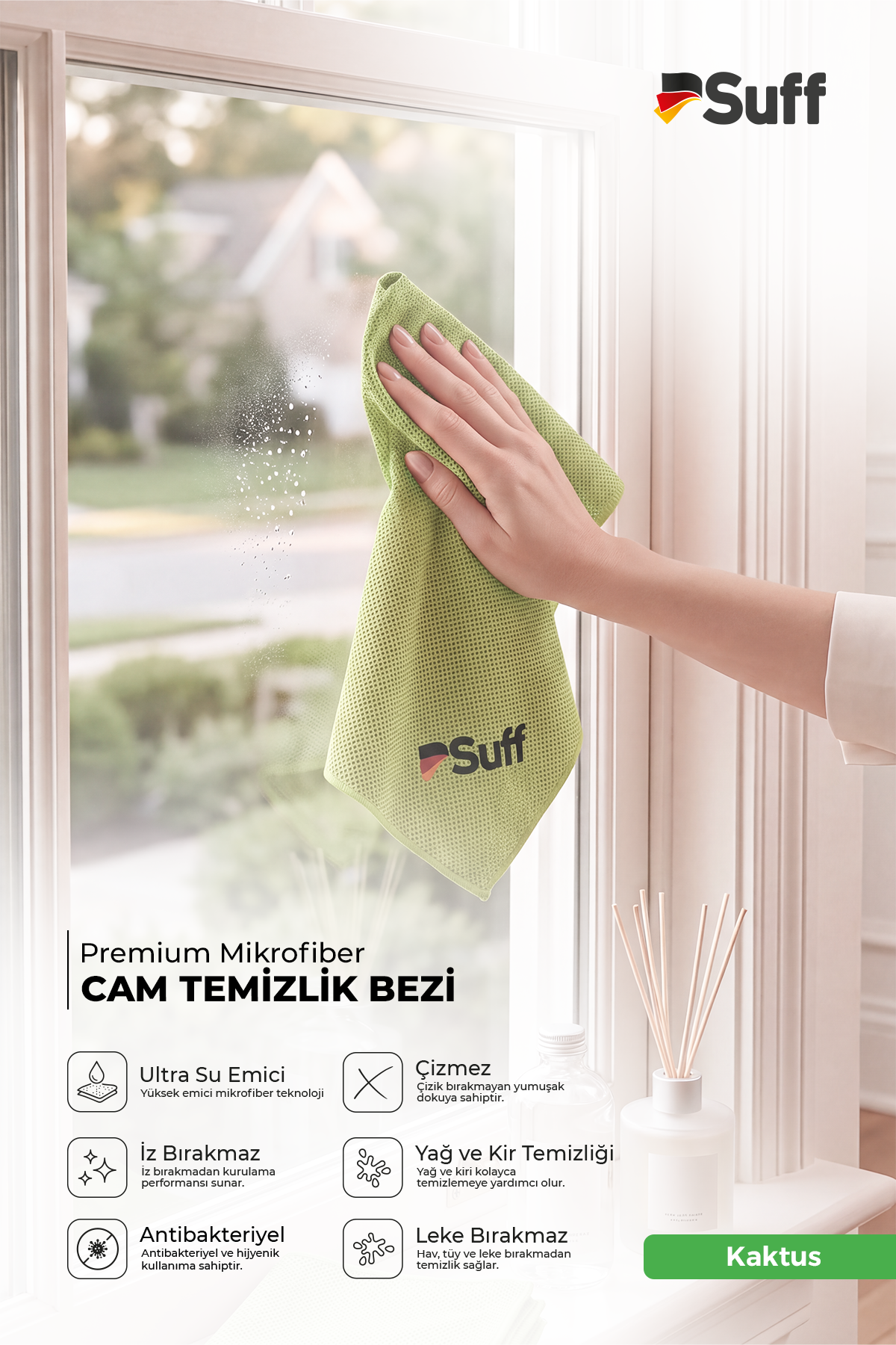 Suff Kaktus Cam Bezi Overlok Kesim 70x50 