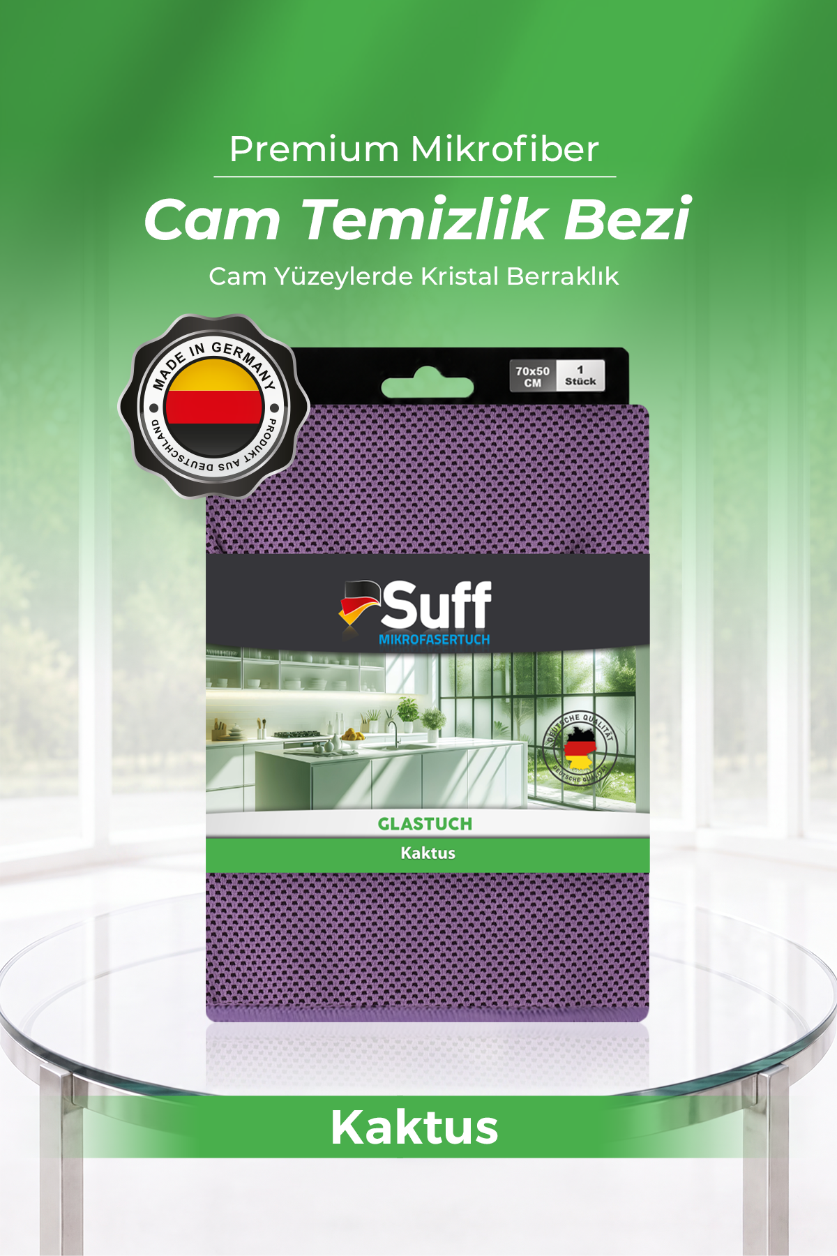 Suff Kaktus Cam Bezi Overlok Kesim 70x50 