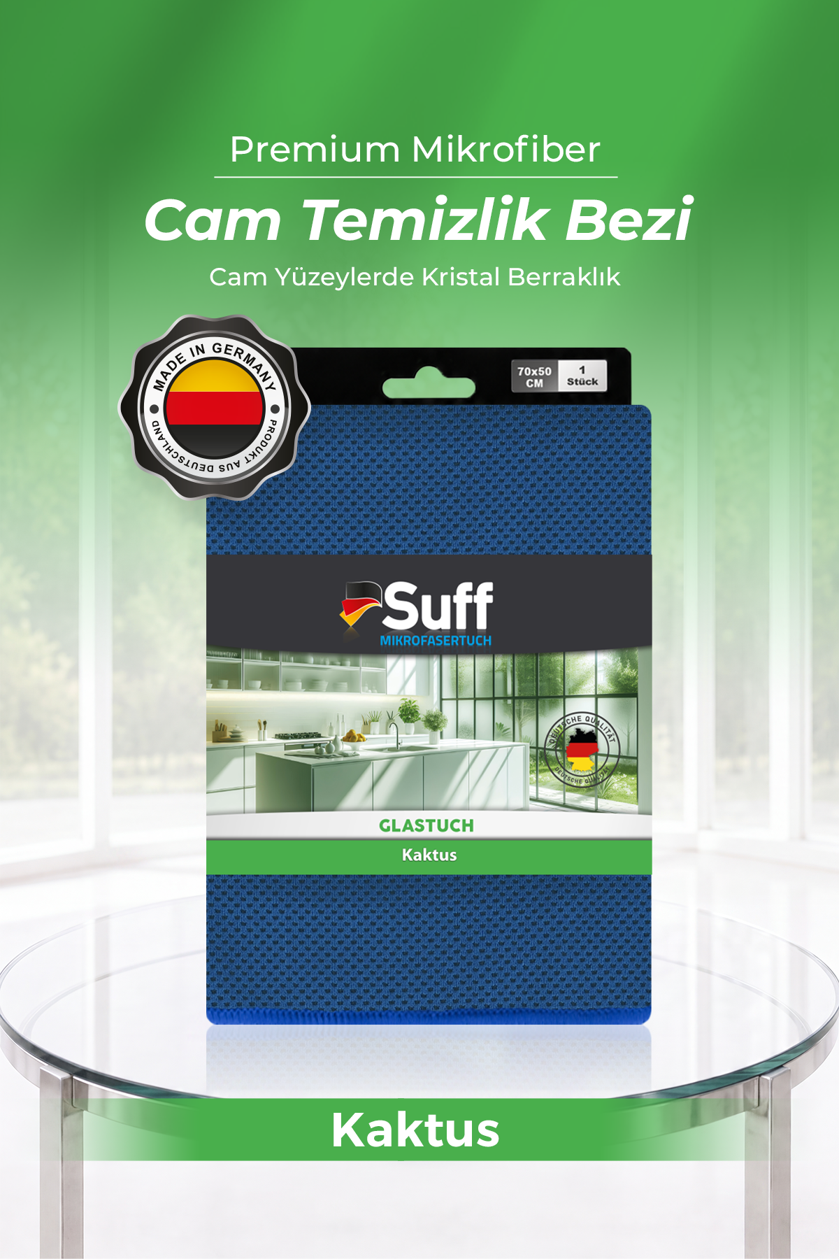 Suff Kaktus Cam Bezi Overlok Kesim 70x50 