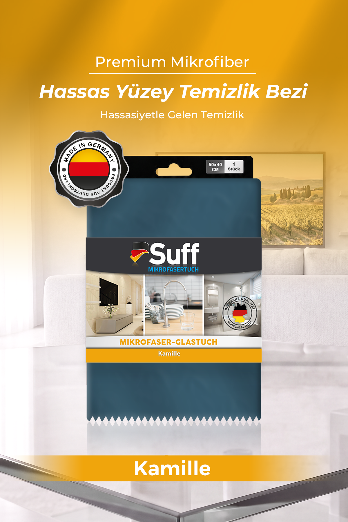 Suff Kamille Cam Temizlik Bezi 50x40 