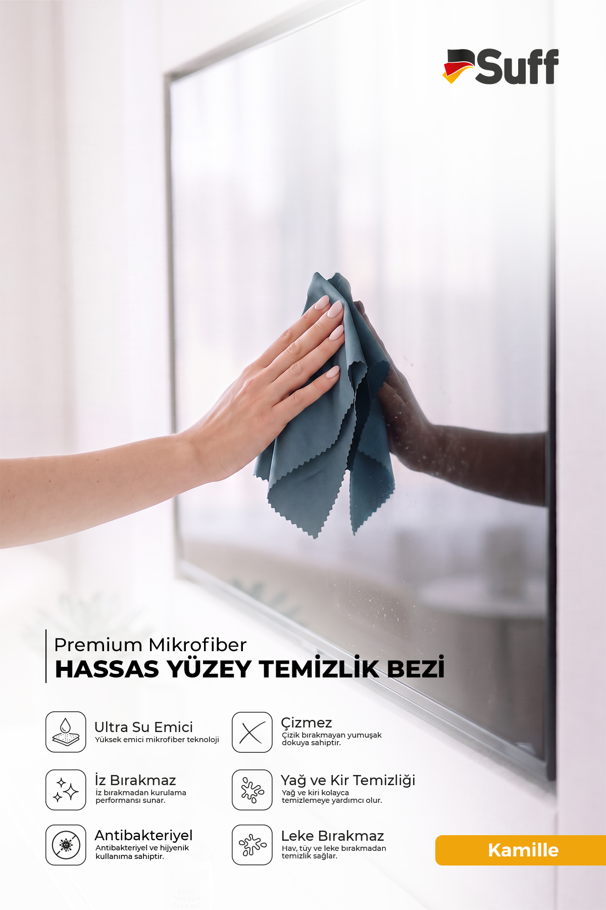 Suff Kamille Cam Temizlik Bezi 50x40 
