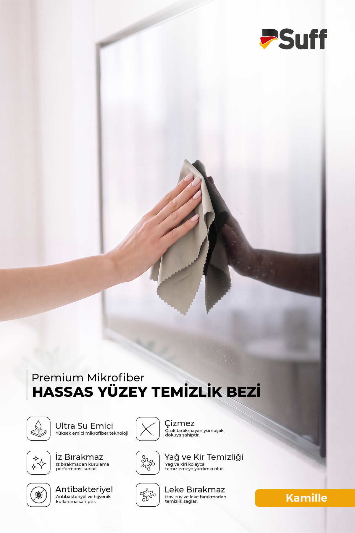 Suff Kamille Cam Temizlik Bezi 50x40 