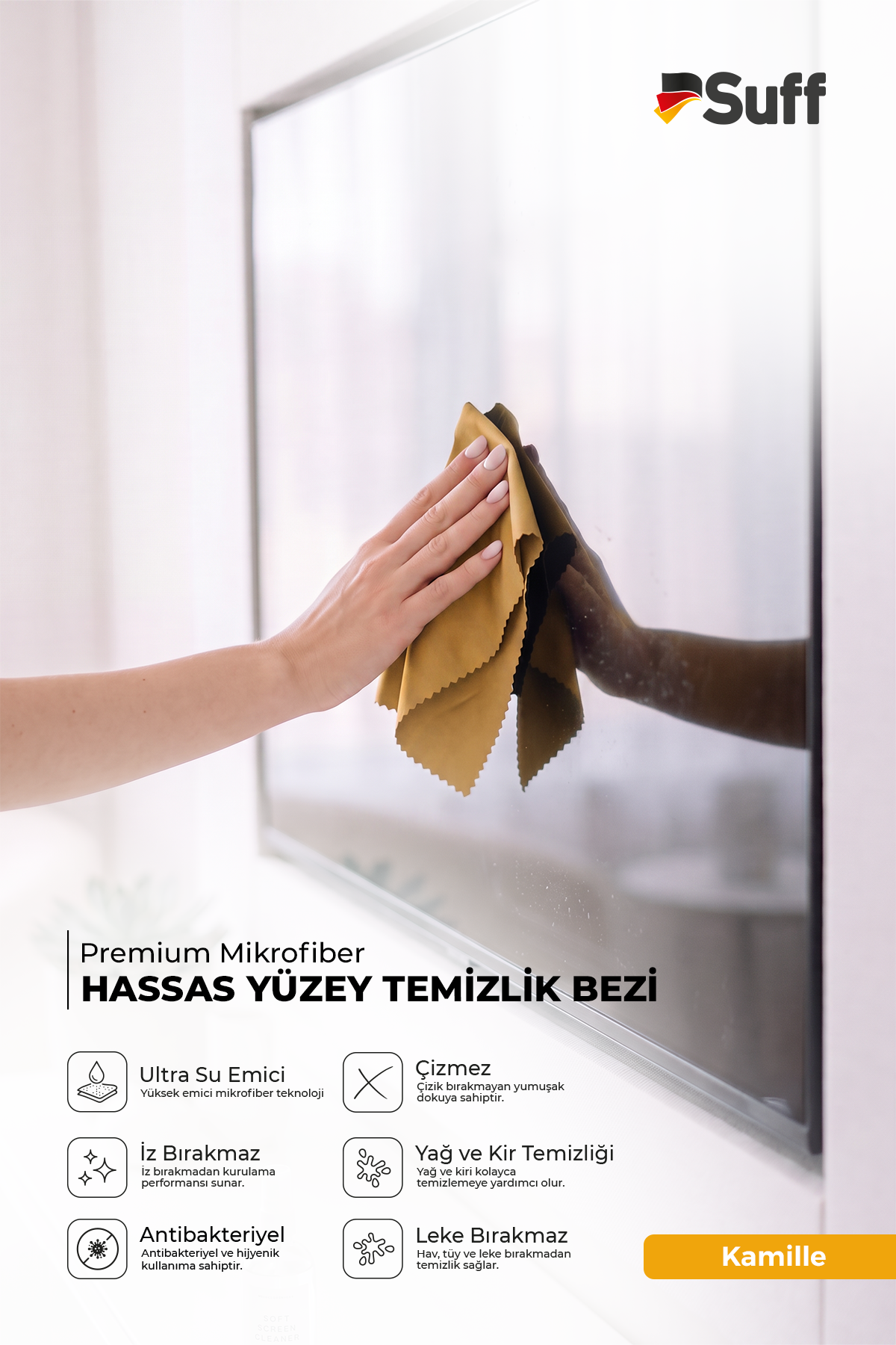 Suff Kamille Cam Temizlik Bezi 50x40 
