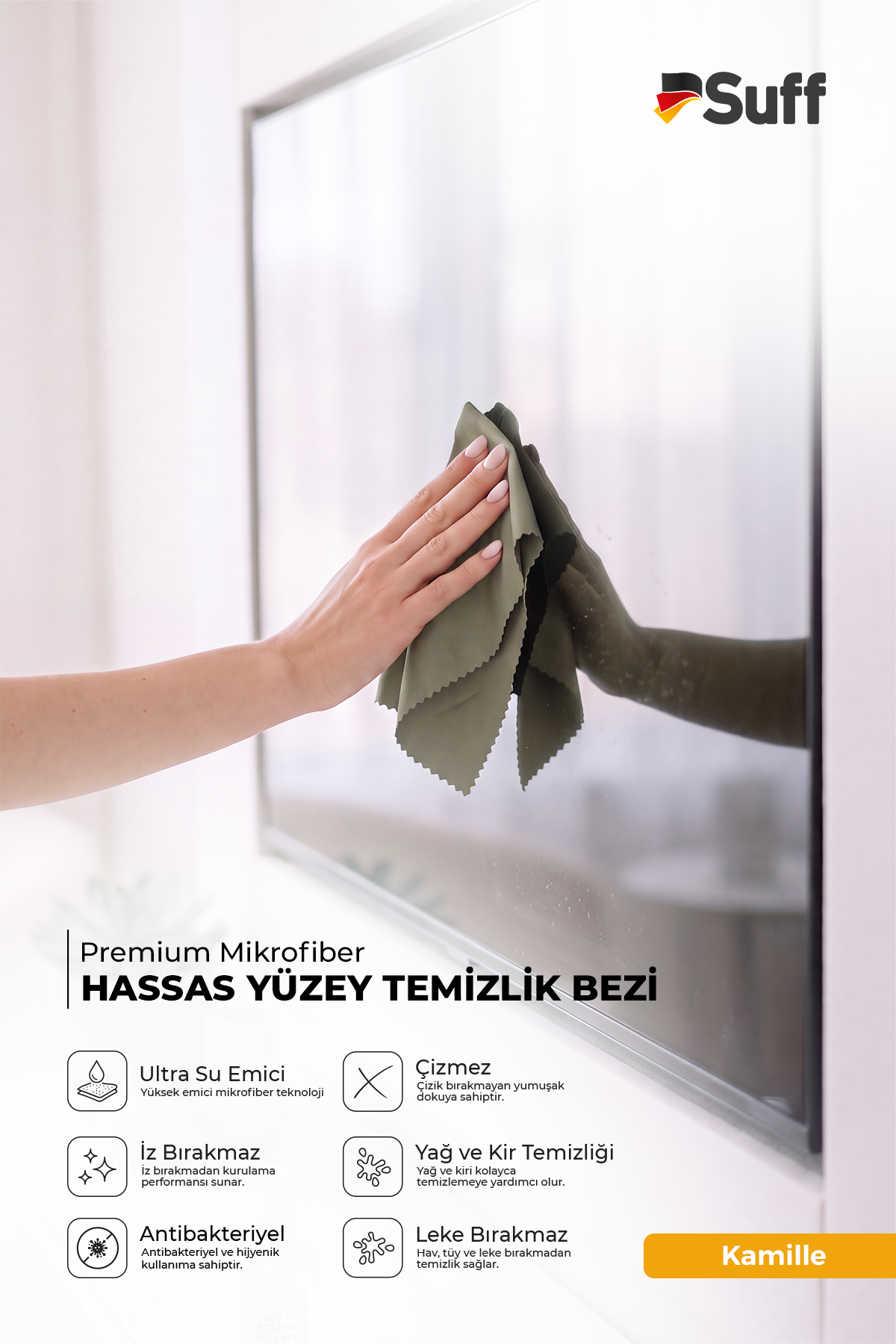 Suff Kamille Cam Temizlik Bezi 50x40 