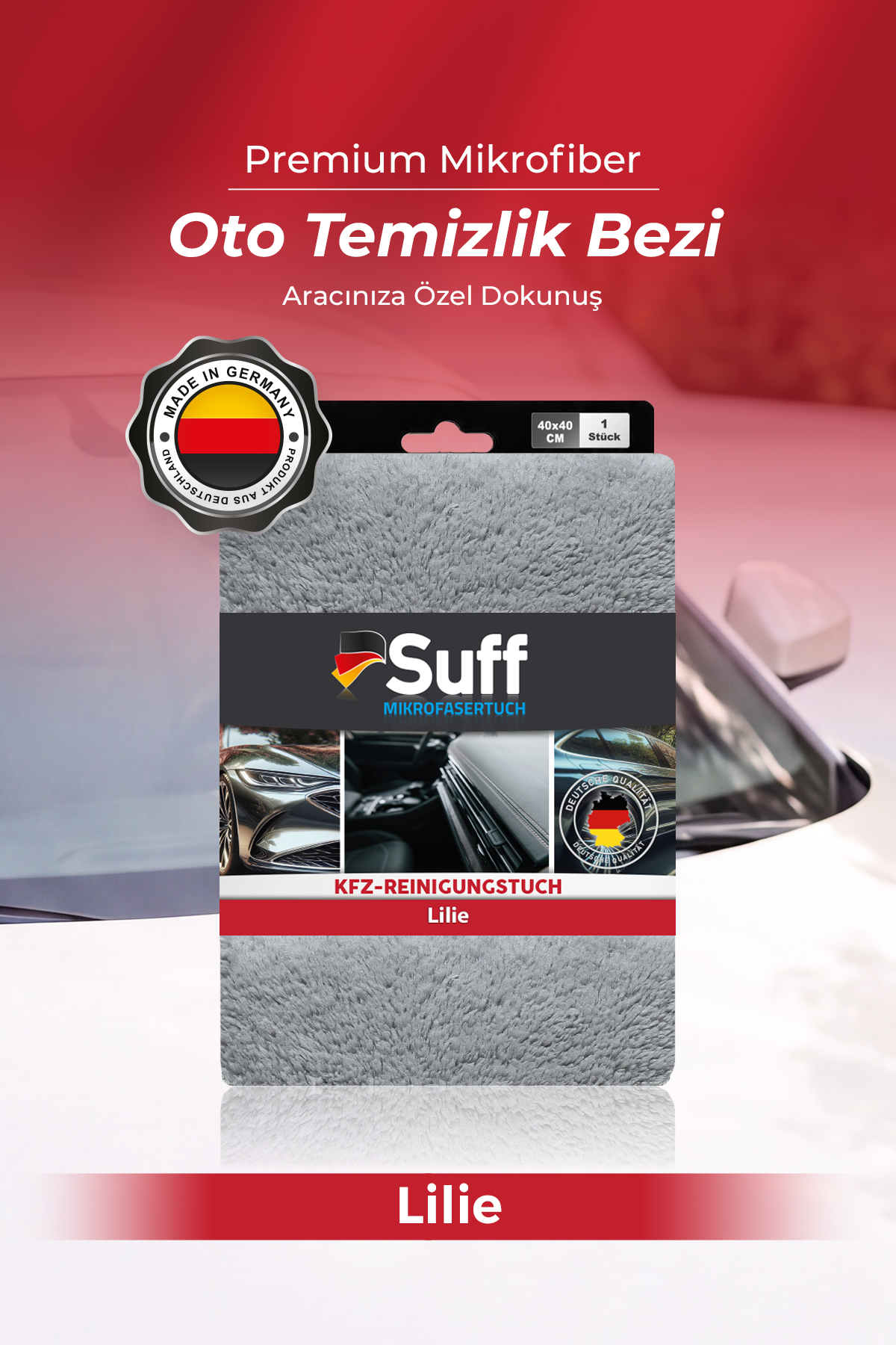 Suff Lilie Araç Temizlik Bezi     40x40 