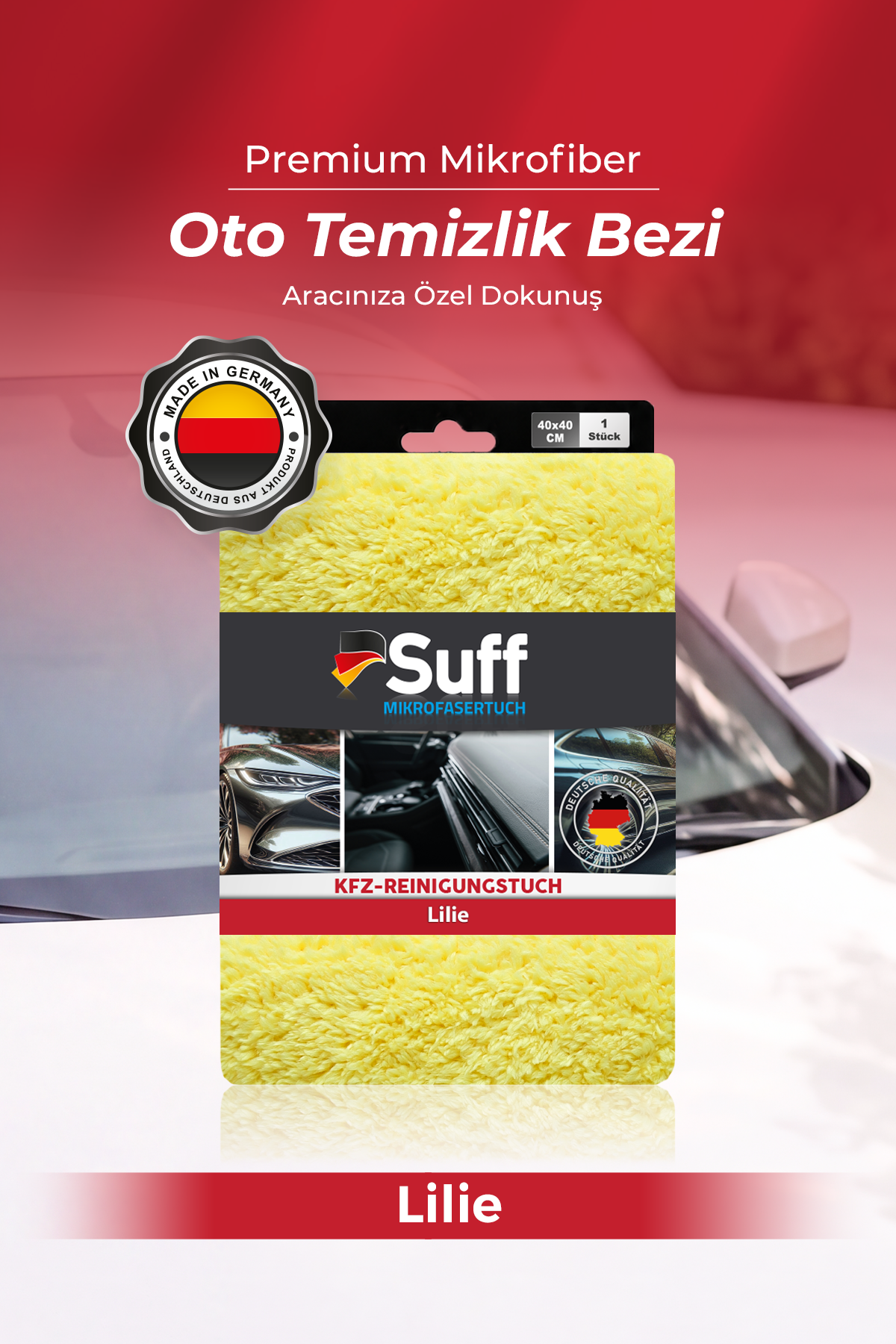 Suff Lilie Araç Temizlik Bezi     40x40 