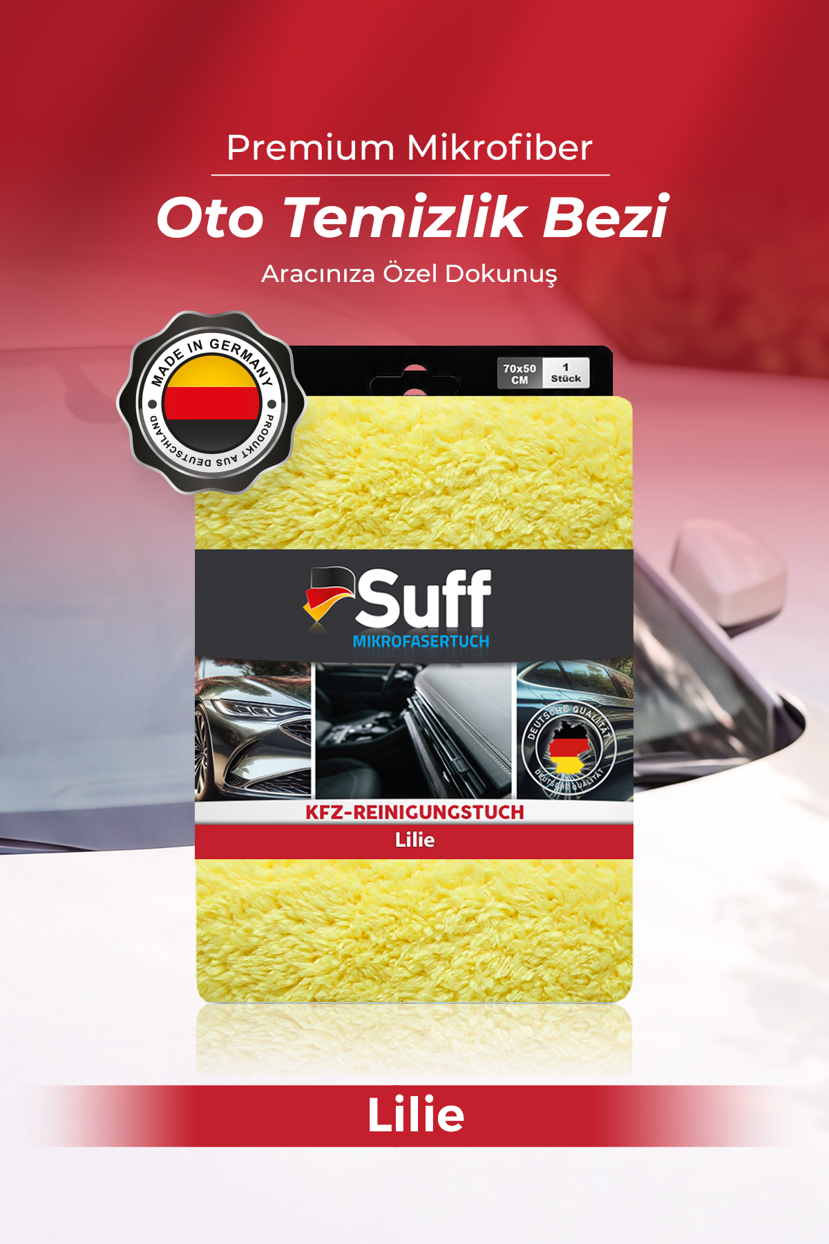 Suff Lilie Araç Temizlik Bezi     70x50 