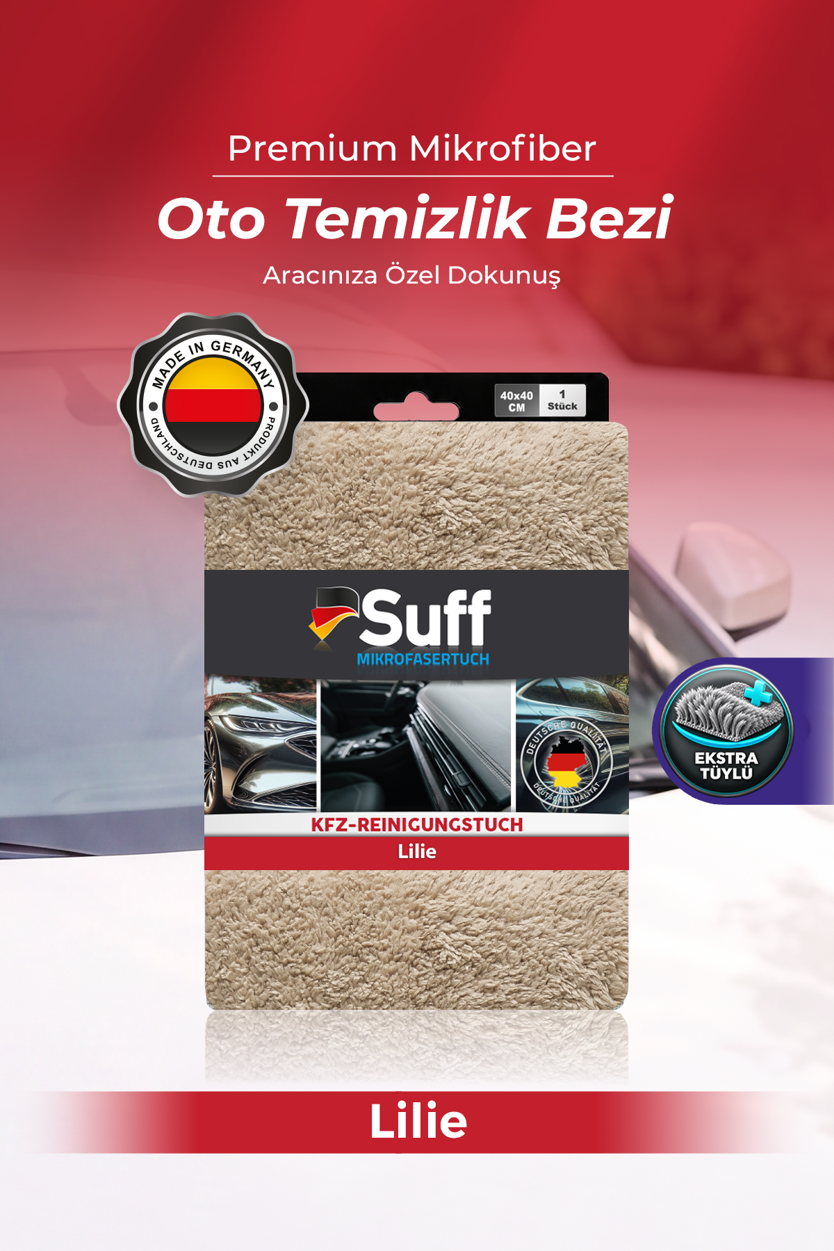 Suff Lilie Oto Temizlik Bezi 40x40 