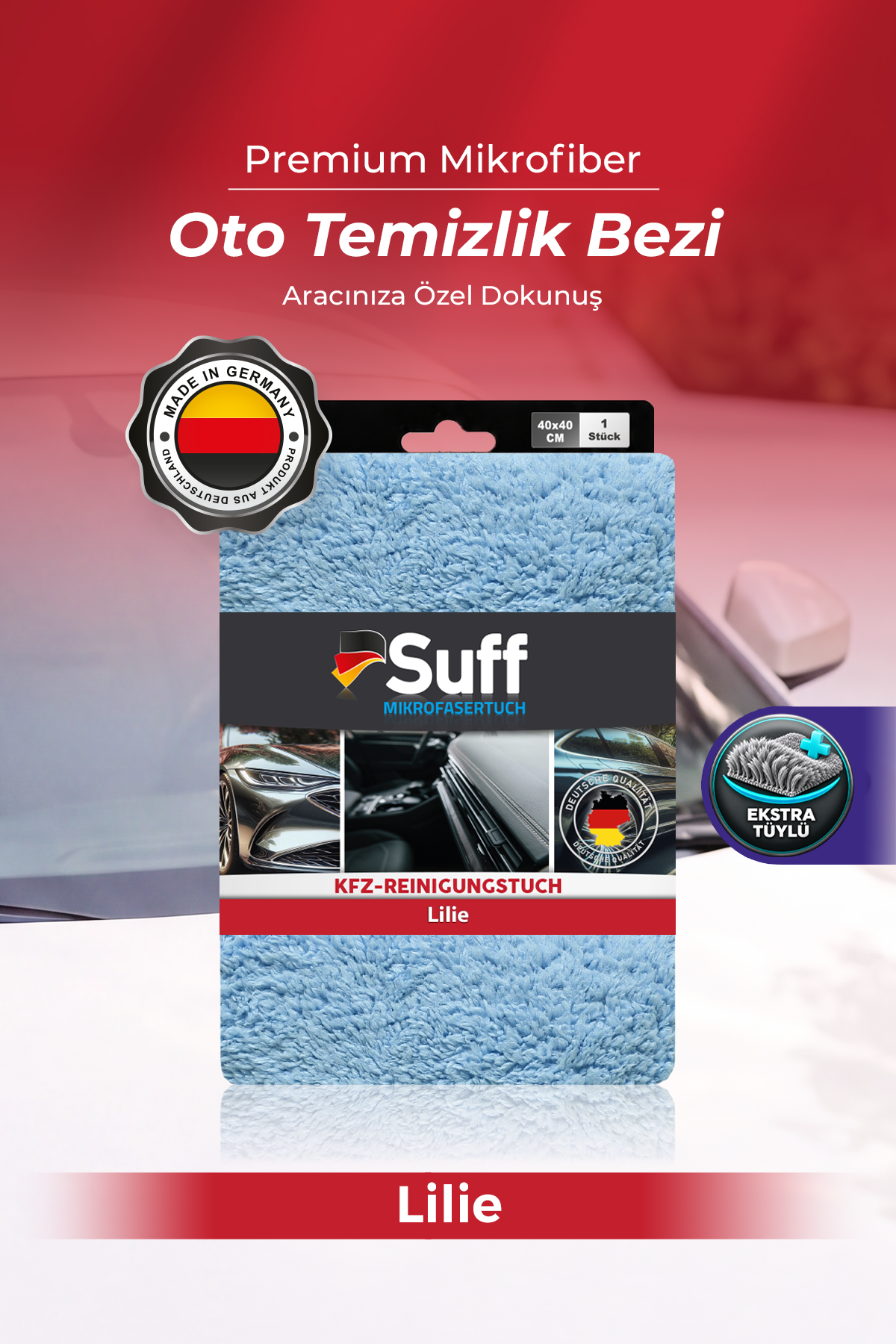 Suff Lilie Oto Temizlik Bezi 40x40 