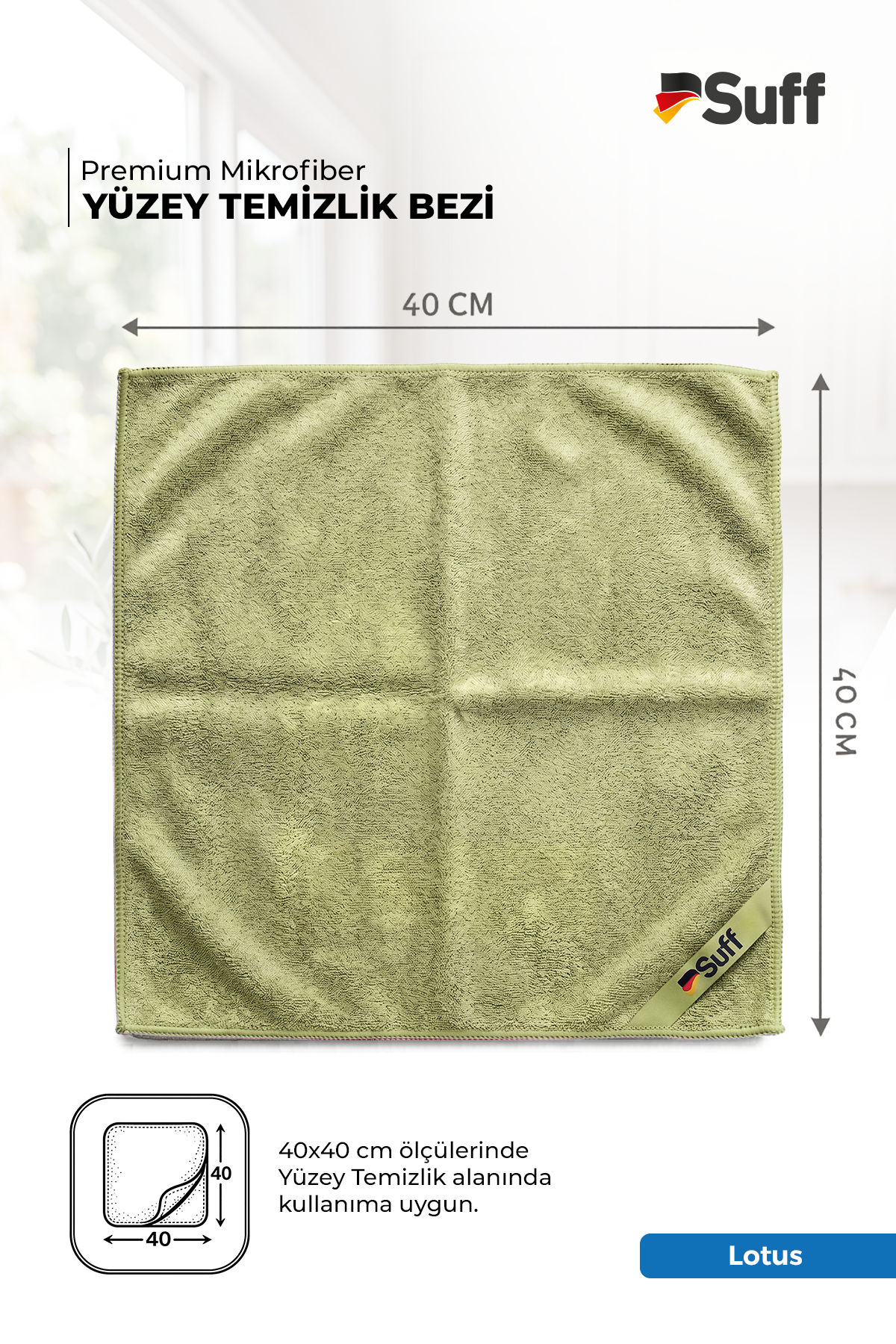 Suff Lotus Yüzey Temizlik Bezi  40x40 