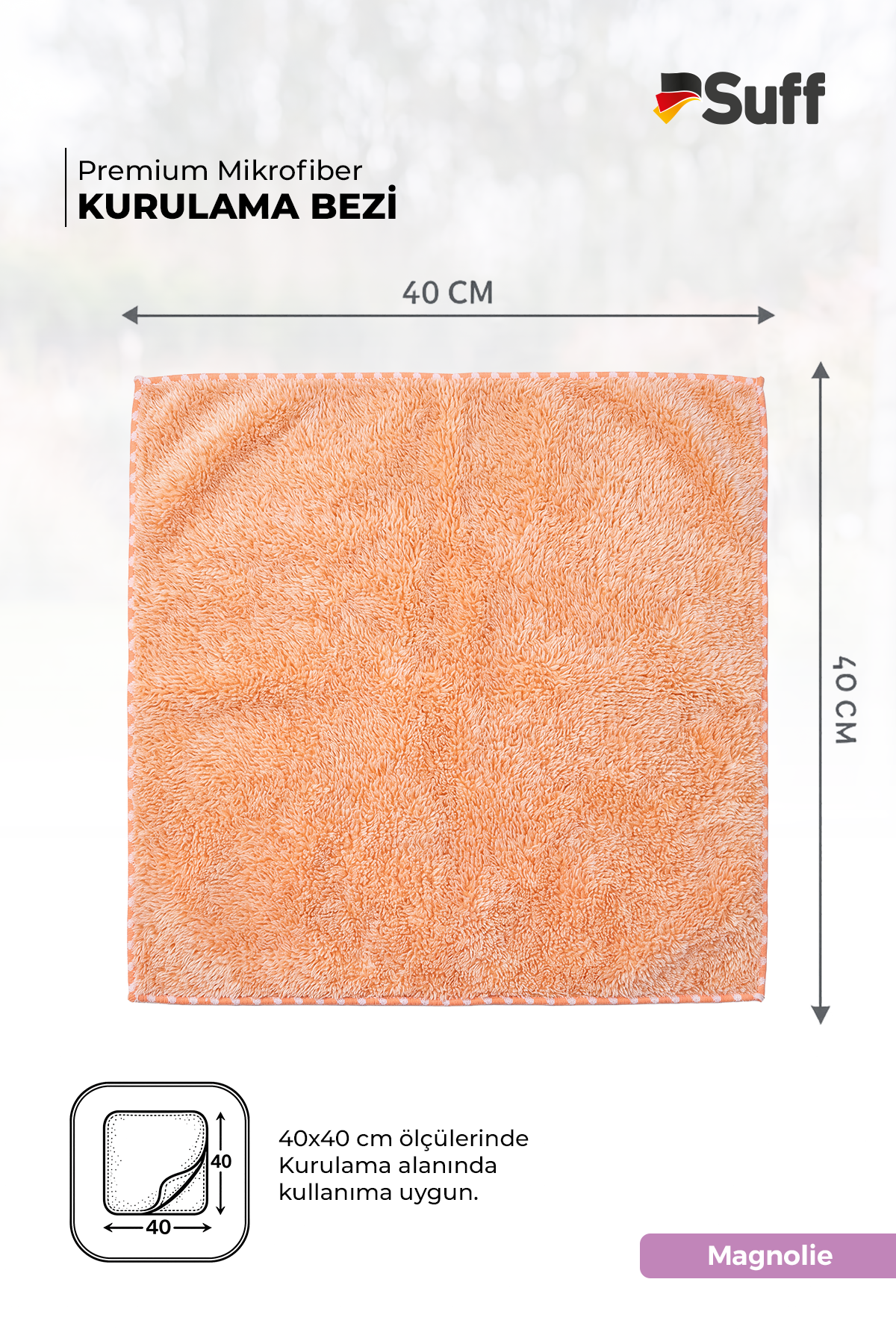 Suff Magnolie Mutfak Bezi  Pembe   40x40 