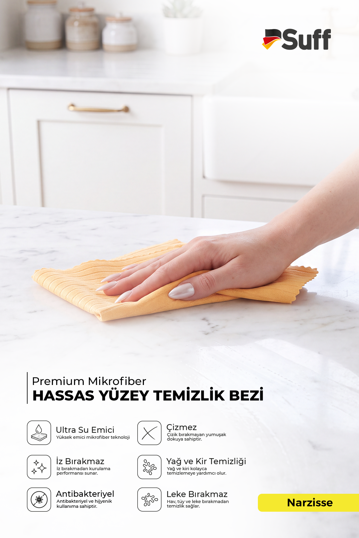 Suff Narzisse Hassas Yüzey Bezi 50x40