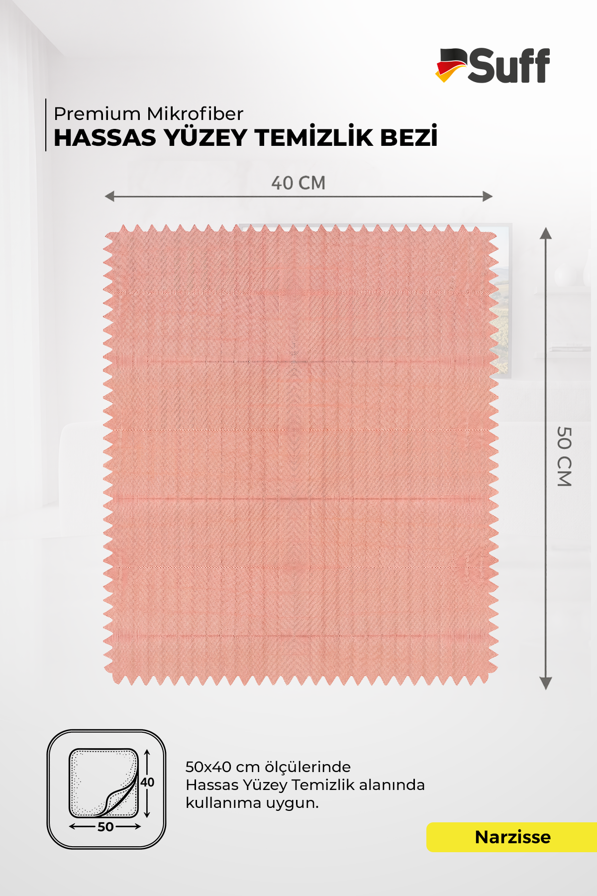 Suff Narzisse Hassas Yüzey Bezi 50x40