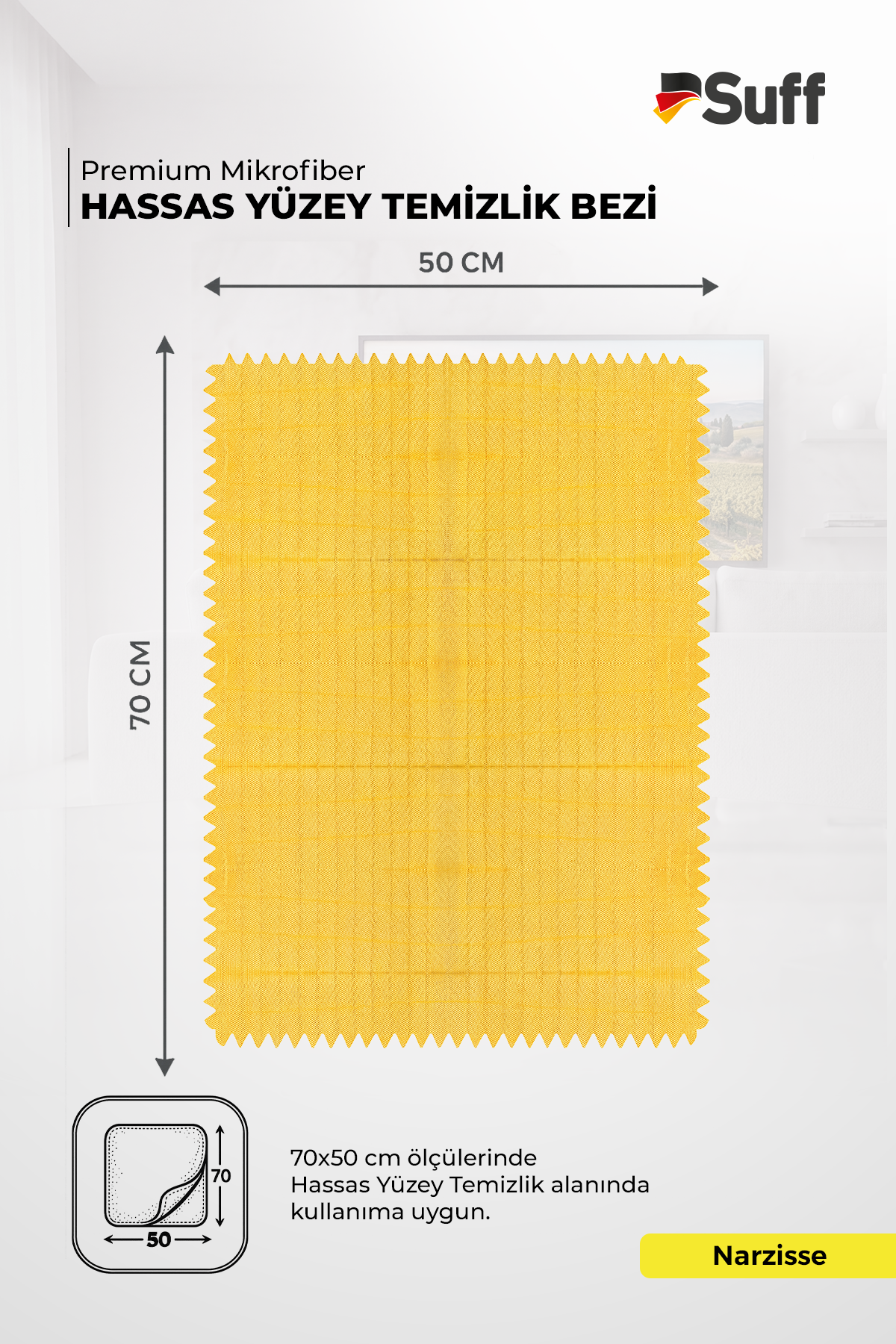 Suff Narzisse Hassas Yüzey Bezi     70x50 
