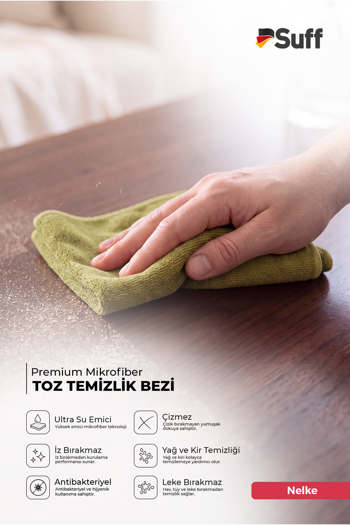 Suff Nelke Genel Temizlik Bezi  70x50 