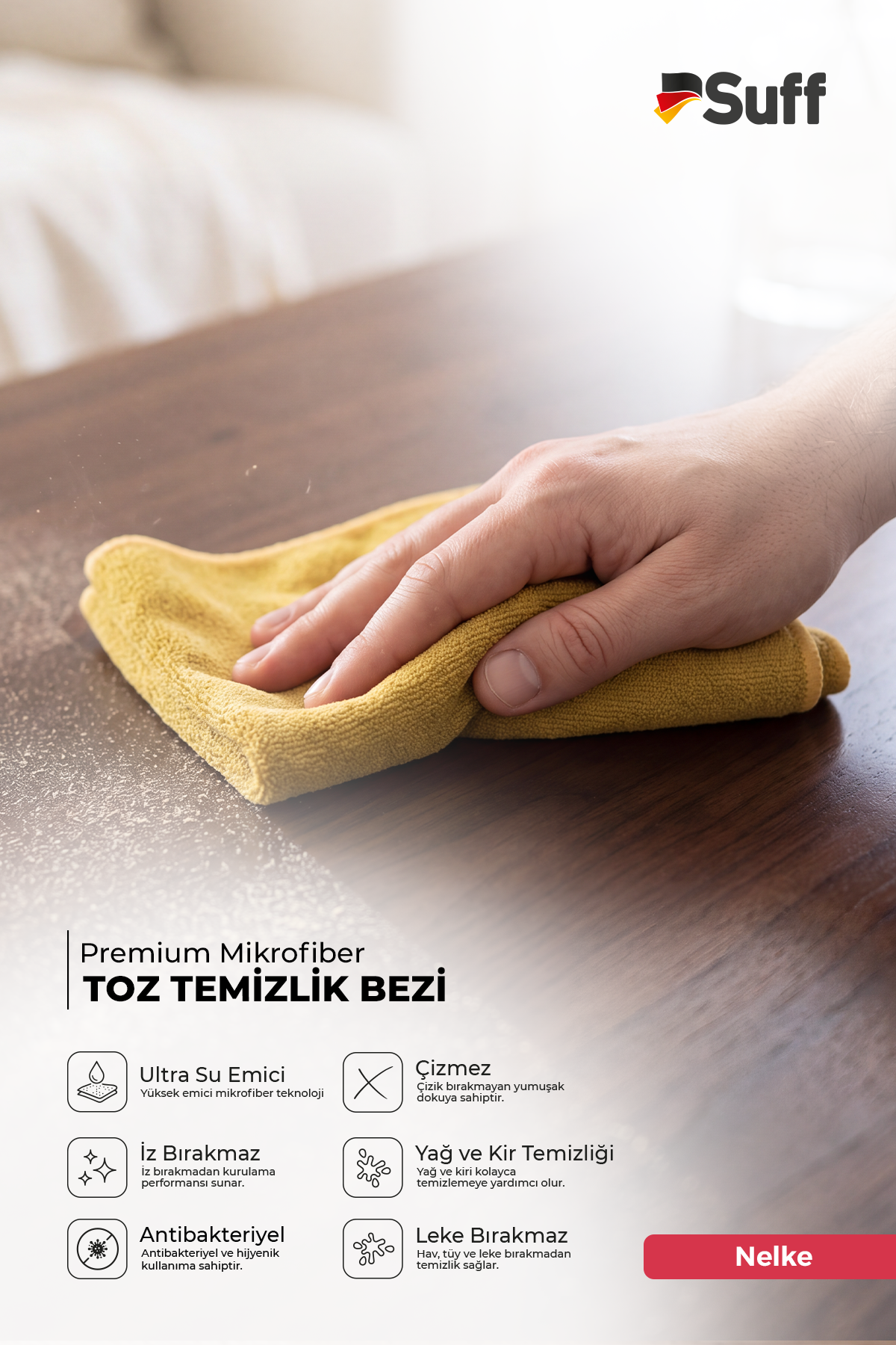 Suff Nelke Genel Temizlik Bezi  70x50 
