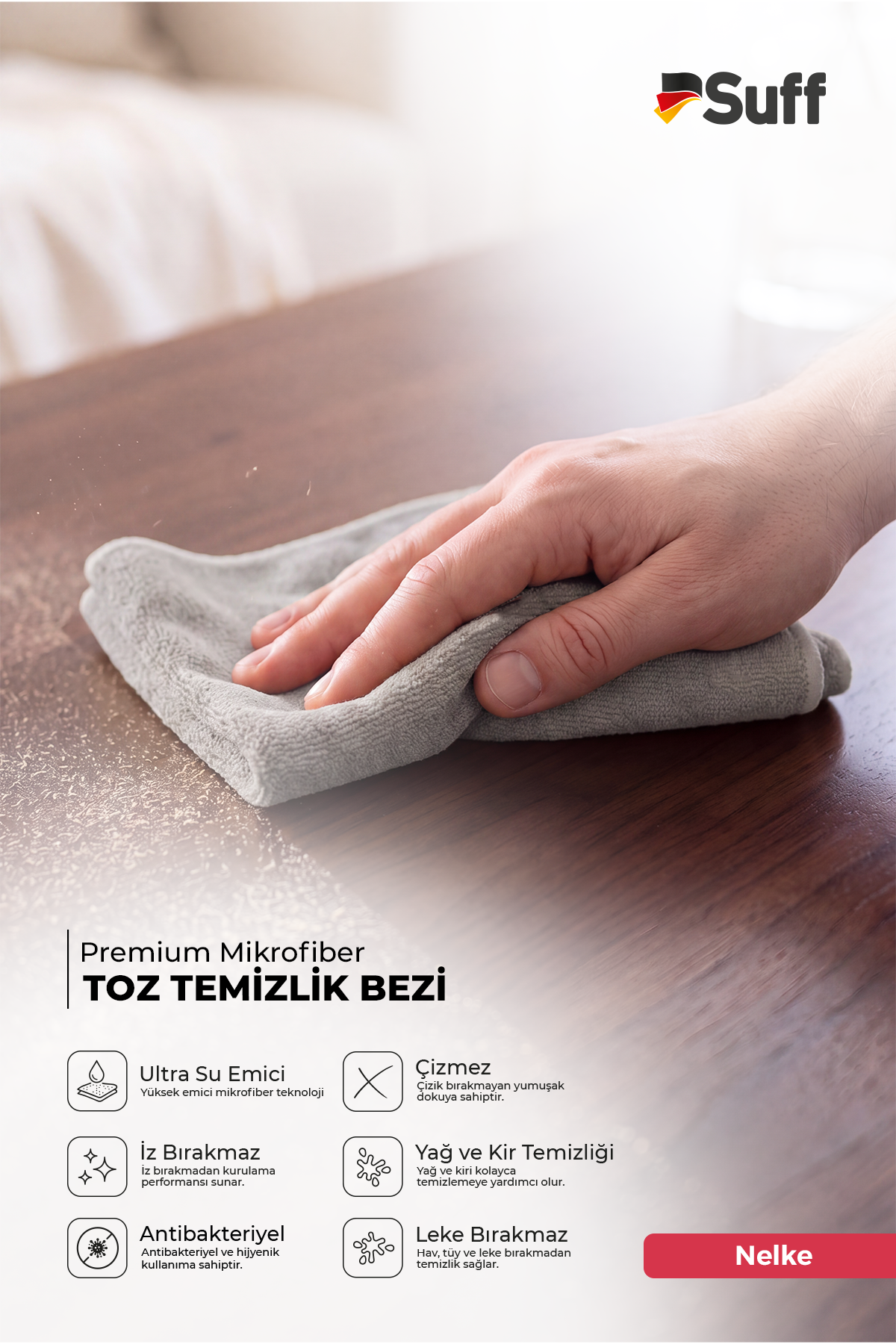 Suff Nelke Genel Temizlik Bezi  70x50 