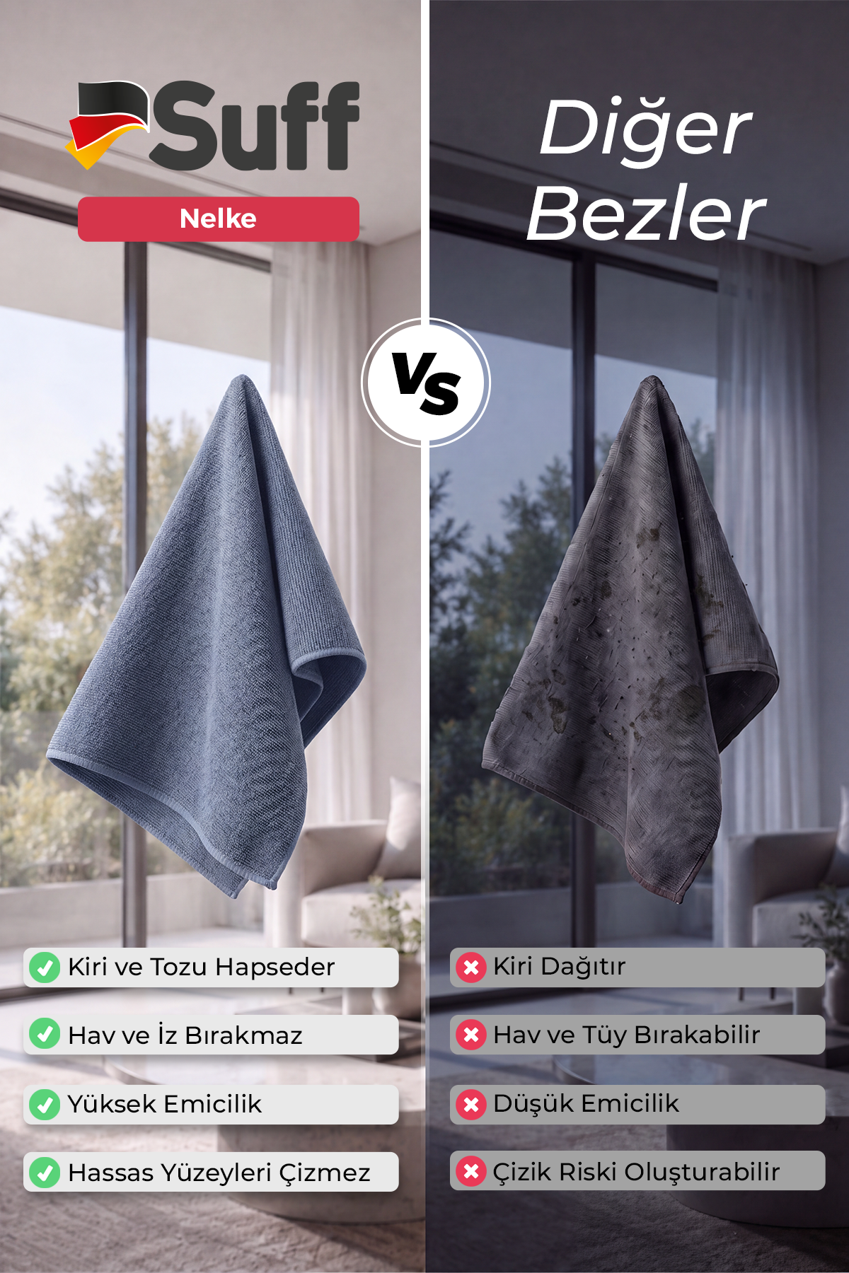 Suff Nelke Genel Temizlik Bezi  70x50 