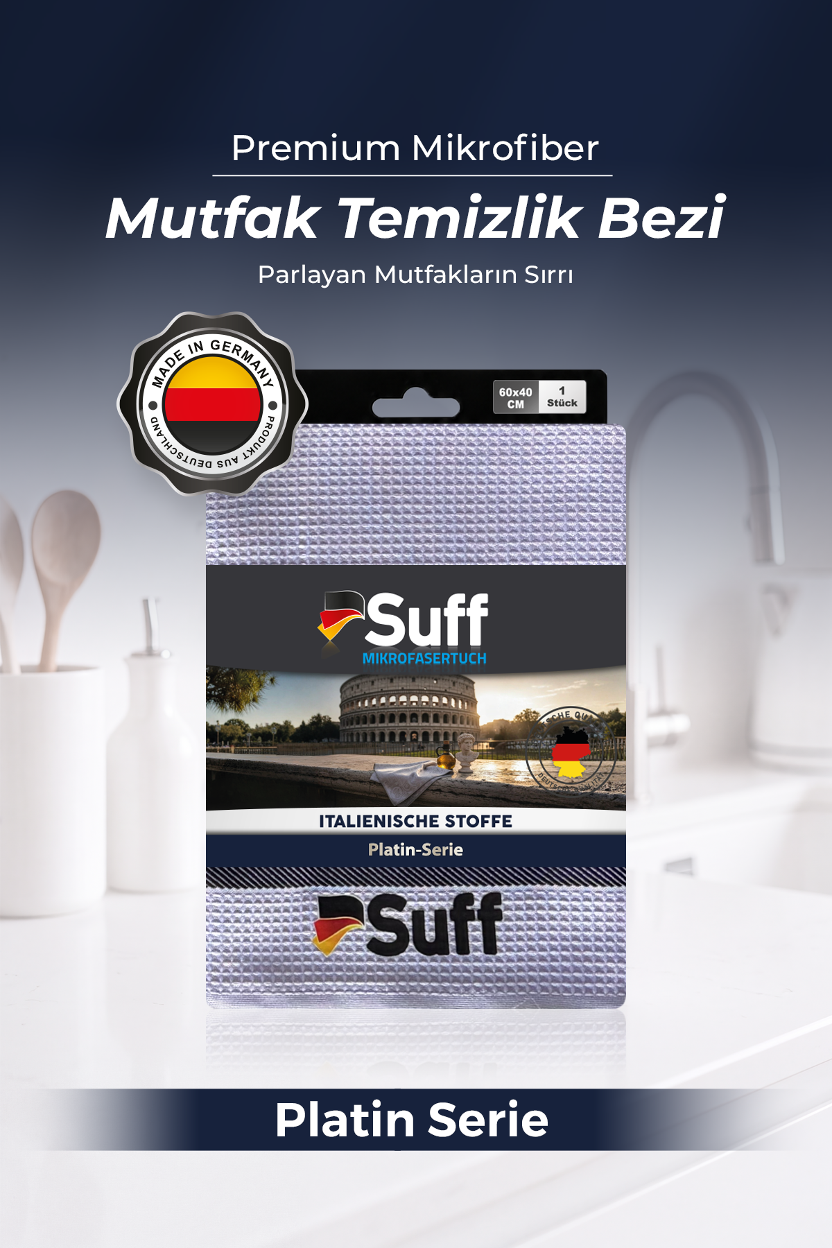 Suff Platin Mikrofiber Mutfak Bezi 60x40 cm