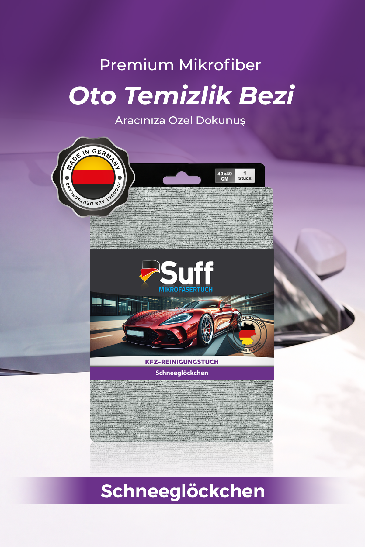 Suff Schneeglöckchen Araç Temizlik Bezi 40x40