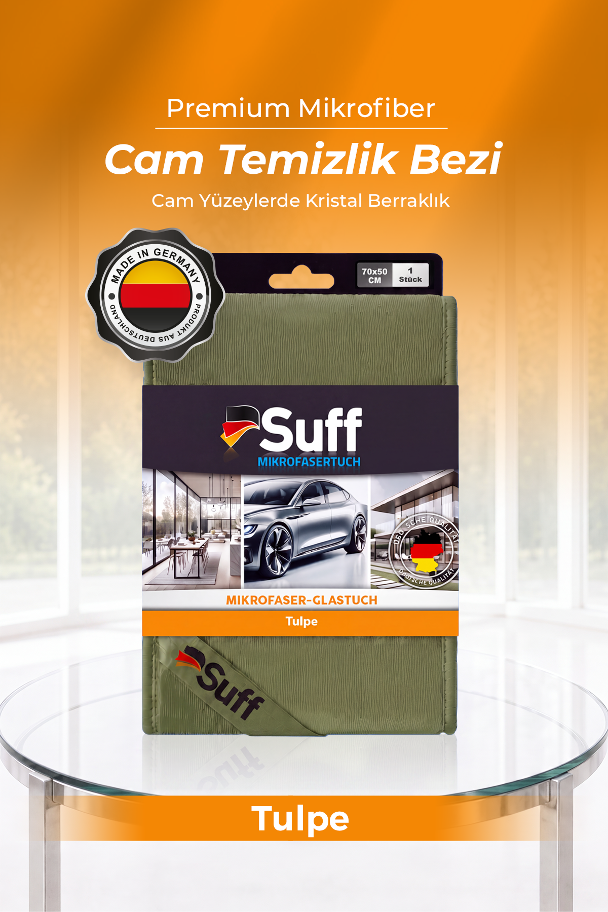 Suff Tulpe Cam Temizleme Bezi 70x50