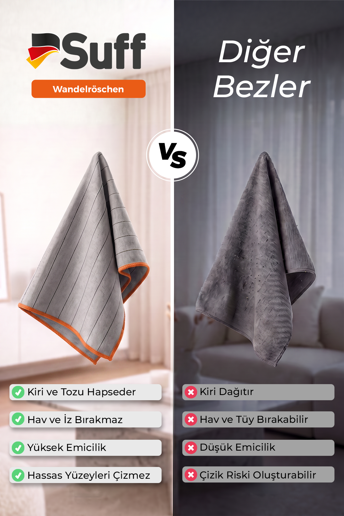 Suff Wandelröschen Yüzey Temizlik Bezi 70x50