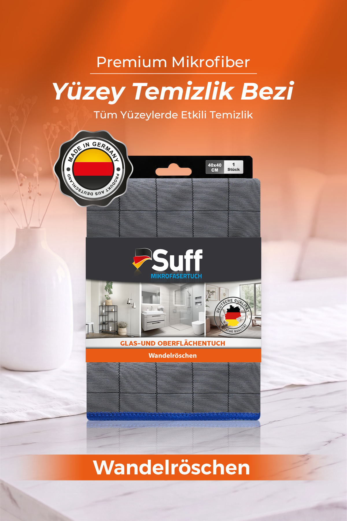 Suff Wandelröschen Yüzey Temizlik Bezi 40x40