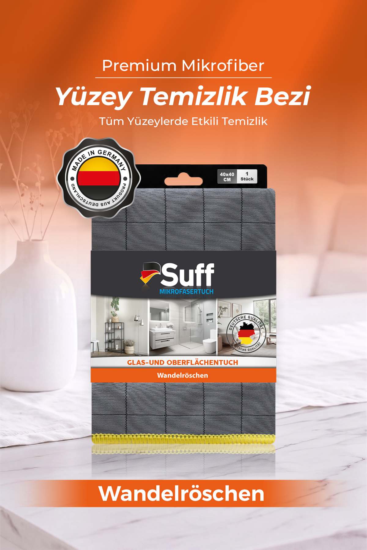 Suff Wandelröschen Yüzey Temizlik Bezi 40x40