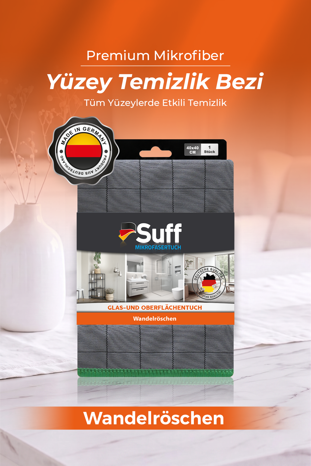 Suff Wandelröschen Yüzey Temizlik Bezi 40x40