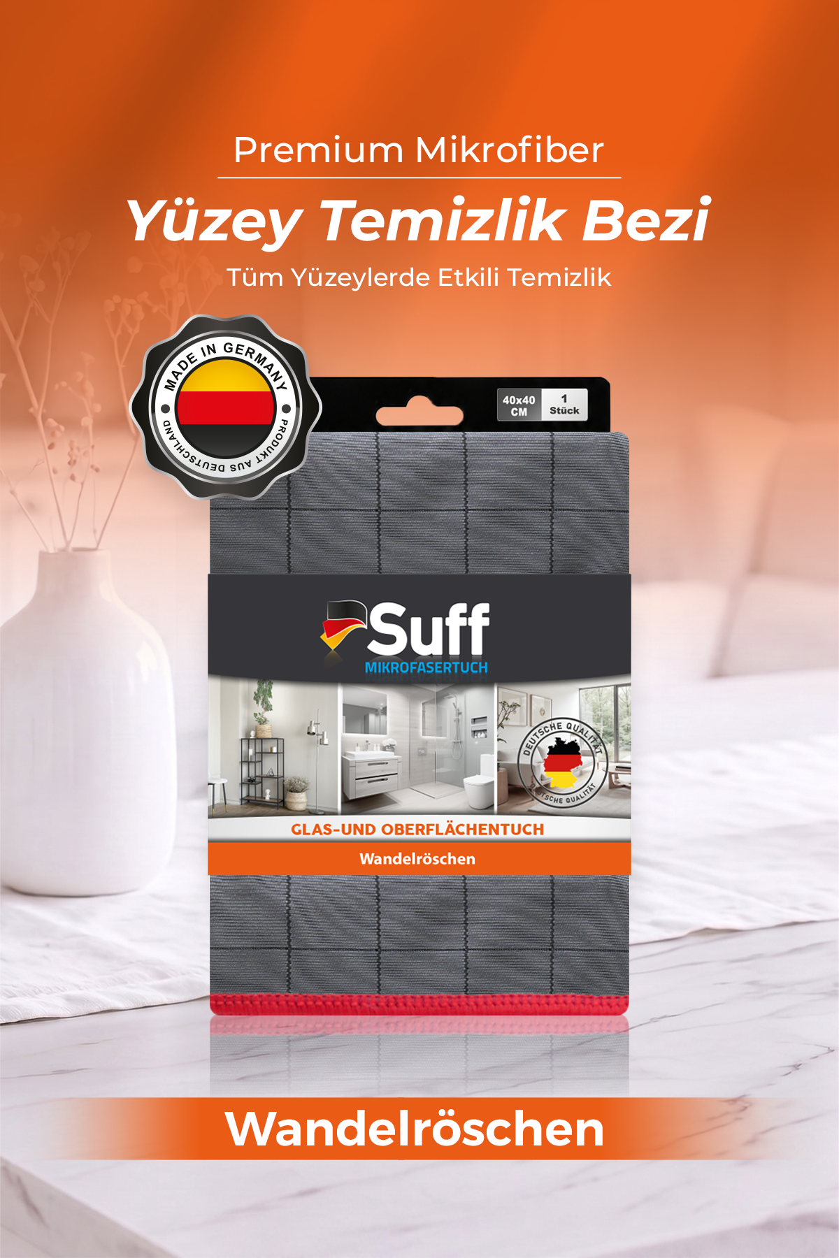 Suff Wandelröschen Yüzey Temizlik Bezi 40x40