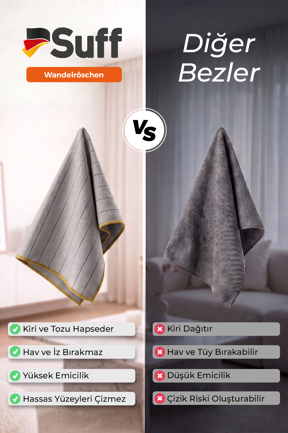 Suff Wandelröschen Yüzey Temizlik Bezi 70x50