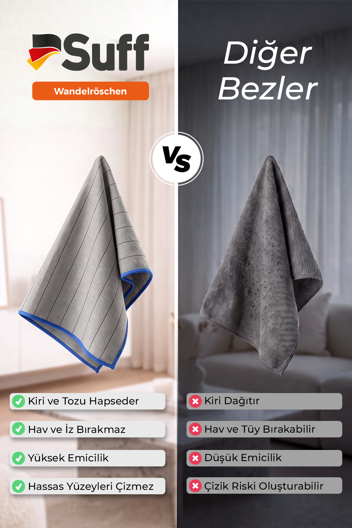 Suff Wandelröschen Yüzey Temizlik Bezi 70x50
