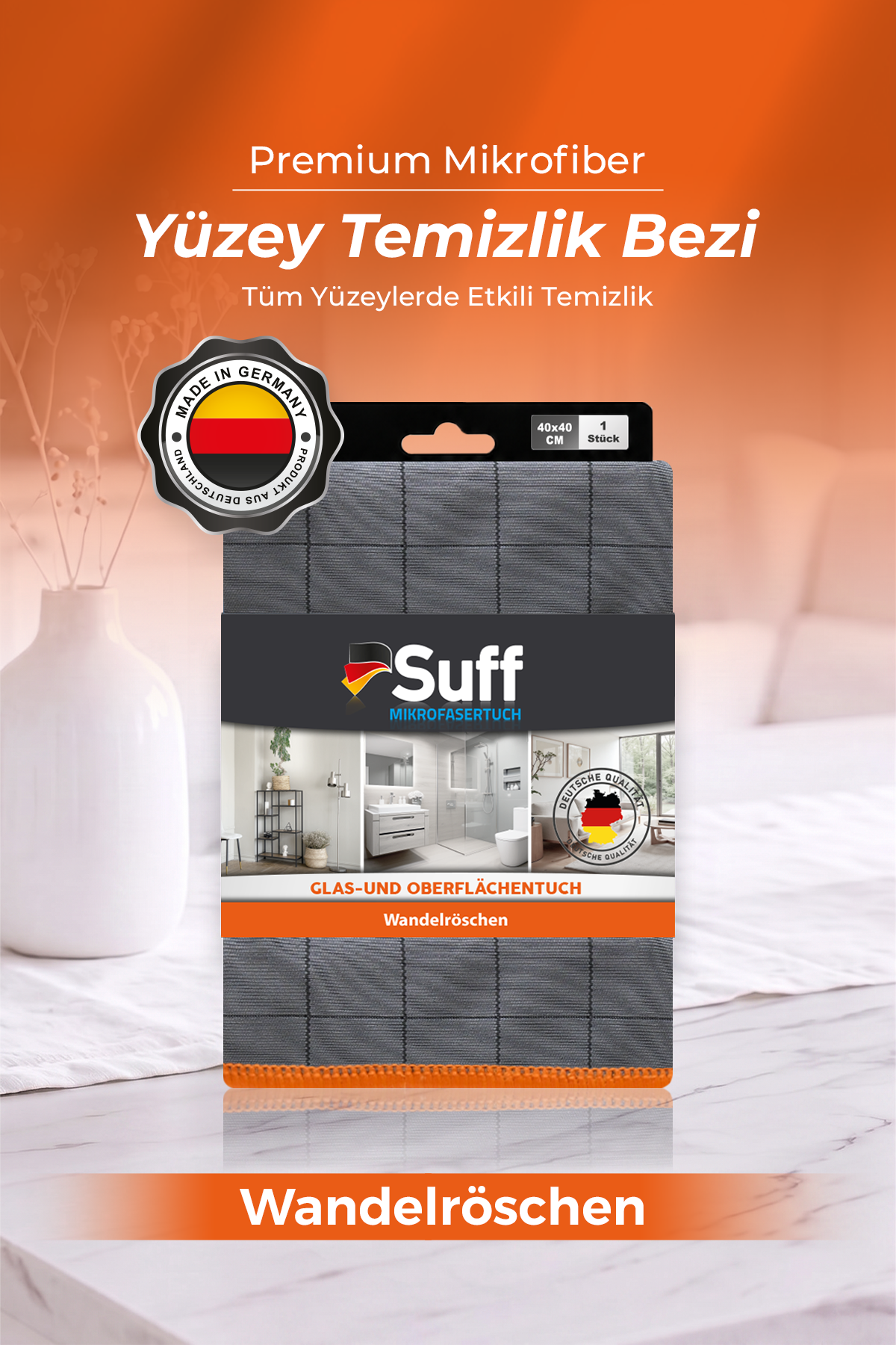 Suff Wandelröschen Yüzey Temizlik Bezi 40x40
