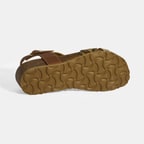  Leopar Kadın Toka Detaylı Nubuk Sandalet