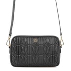 Abrama Siyah Kadın Monogram Kapitone Deri Postacı Çantası