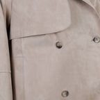 Abree Bej Kadın Süet Deri Ceket