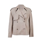 Abree Bej Kadın Süet Deri Ceket