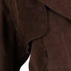 Abree Kahve Kadın Süet Deri Ceket