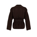 Abree Kahve Kadın Süet Deri Ceket