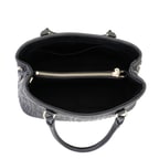 Absola Siyah Kadın Monogram Kapitone Deri Omuz Çantası