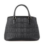 Absola Siyah Kadın Monogram Kapitone Deri Omuz Çantası