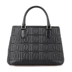 Absola Siyah Kadın Monogram Kapitone Deri Omuz Çantası