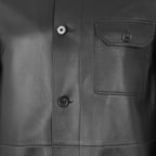 Achak Siyah Erkek Blazer Deri Ceket