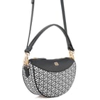 Aciano Siyah Kadın Monogram Omuz Çantası