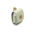 Açık Yeşil Zincir Detaylı Deri Airpods Kılıfı