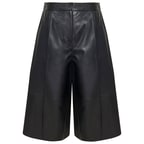 Adele Kadın Deri Bermuda Pantolon