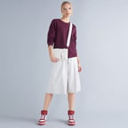 Adele Kadın Deri Bermuda Pantolon