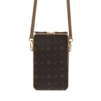 Adele Pudra Monogram Deri Telefon Çantası