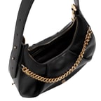 Aden Siyah Kadın Zincir Detaylı Deri Omuz Çantası