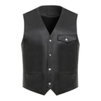 Aditsan Siyah Erkek Deri Yelek